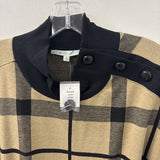 CLEO WOMEN'S TOP camel black check XLP