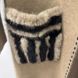 WOMEN'S CARDIGAN camel black XL