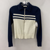 SUNDAY BEST WOMEN'S CARDIGAN navy ivory XS