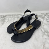 WOMEN'S SANDALS black gold 39