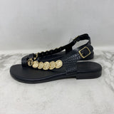 WOMEN'S SANDALS black gold 39