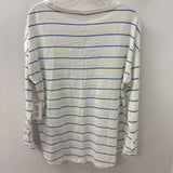 CLEO WOMEN'S T-SHIRT white blue stripe XL