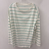 CLEO WOMEN'S T-SHIRT white green stripe XL