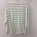 CLEO WOMEN'S T-SHIRT white green stripe XL