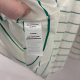 CLEO WOMEN'S T-SHIRT white green stripe XL