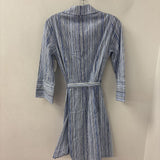 JEOFFER CAOC WOMEN'S DRESS blue white black stripe S