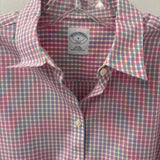 BROOKS BROTHERS WOMEN'S BLOUSE/SHIRT white pink blue check 8