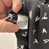 LOFT WOMEN'S SKIRT black white heart print M