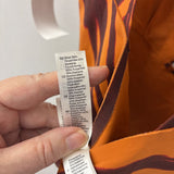 COS WOMEN'S TANK/CAMI orange brown animal print 12