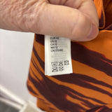 COS WOMEN'S TANK/CAMI orange brown animal print 12