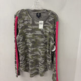 BOBEAU WOMEN'S TOP green camo L