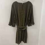 A MTL 1980 WOMEN'S PLUS DRESS green black small floral print 22