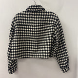 H&M WOMEN'S BLAZER/JACKET blurred houndstooth S