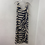H&M WOMEN'S DRESS cream grey animal print M