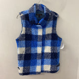 RENAUR WOMEN'S VESTS OUTERWEAR blue white check M
