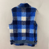 RENAUR WOMEN'S VESTS OUTERWEAR blue white check M