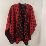 WOMEN'S PONCHO/CAPE black red dots