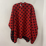 WOMEN'S PONCHO/CAPE black red dots