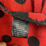 WOMEN'S PONCHO/CAPE black red dots