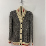 ROOTS WOMEN'S CARDIGAN beige grey red XS