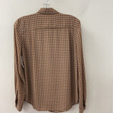LOFT WOMEN'S BLOUSE/SHIRT blue black tan S