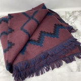 WOMEN'S SCARF/SHAWL burgundy teal black
