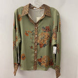 FUTARIO WOMEN'S BLOUSE/SHIRT green orange black M