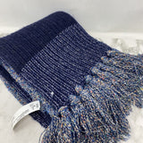 WOMEN'S SCARF/SHAWL blue silver multi with stripes