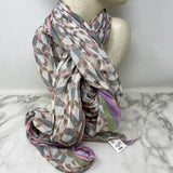 WOMEN'S SCARF/SHAWL white pink purple green