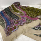 WOMEN'S SCARF/SHAWL white pink purple green