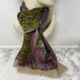WOMEN'S SCARF/SHAWL white pink purple green