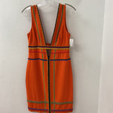 NICOLE MILLER WOMEN'S DRESS orange blue black yellow 4