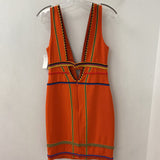 NICOLE MILLER WOMEN'S DRESS orange blue black yellow 4