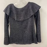 Qi Cashmere WOMEN'S SWEATER black silver XS