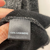 Qi Cashmere WOMEN'S SWEATER black silver XS