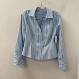 alice + olivia WOMEN'S BLOUSE/SHIRT blue white black L