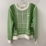 LACOSTE WOMEN'S SWEATER white green S/40