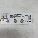 AVON WOMEN'S JEWELRY SET blue gold