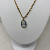 AVON WOMEN'S JEWELRY SET blue gold
