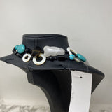 WOMEN'S NECKLACE black white turquoise