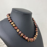 WOMEN'S NECKLACE brown rose