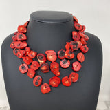 WOMEN'S NECKLACE brown rose