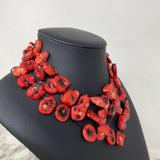 WOMEN'S NECKLACE brown rose