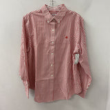 BROOKS BROTHERS WOMEN'S BLOUSE/SHIRT red white stripe 16