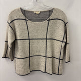 EILEEN FISHER WOMEN'S SWEATER cream grey mix XS