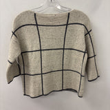 EILEEN FISHER WOMEN'S SWEATER cream grey mix XS