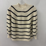 Apiece Apart New York WOMEN'S SWEATER ivory black stripe S