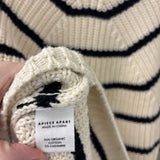 Apiece Apart New York WOMEN'S SWEATER ivory black stripe S