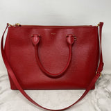 LAUREN ralph lauren WOMEN'S BAG red saffiano