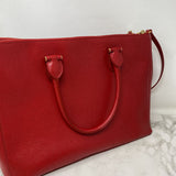 LAUREN ralph lauren WOMEN'S BAG red saffiano